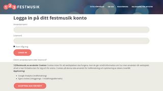 
                            2. Inloggning för artister - 123Festmusik.se