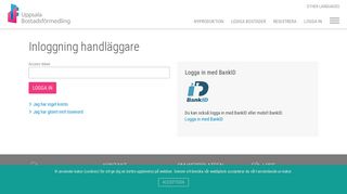 
                            4. Inloggning handläggare - Uppsala Bostadsförmedling