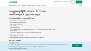
                            3. Inloggning Internet Explorer | Skandia