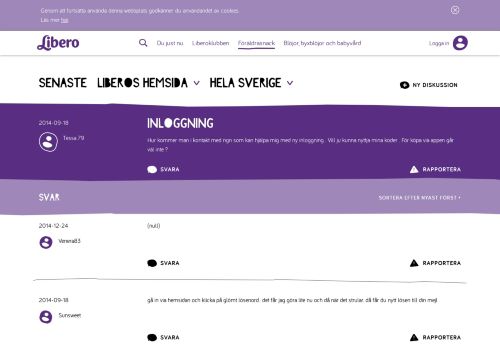 
                            6. Inloggning - Liberos hemsida - Föräldrasnack - Libero