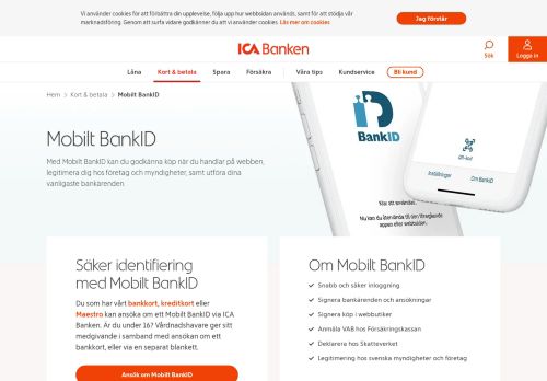 
                            3. Inloggning med mobilt BankID kommer 2014 - ICA Banken