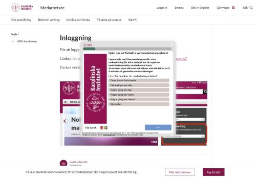 
                            13. Inloggning | Medarbetarportalen | Karolinska Institutet