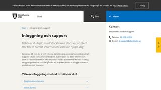 
                            12. Inloggning och support - stockholm.se