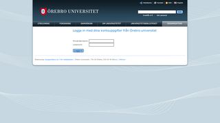 
                            7. Inloggning - Örebro universitet - ORU CareerGate