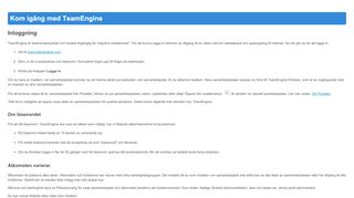 
                            2. Inloggning - TeamEngine