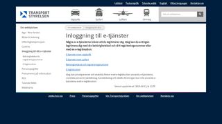 
                            1. Inloggning till e-tjänster - Transportstyrelsen