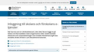 
                            2. Inloggning till skolans och förskolans e-tjänster ... - Jönköping