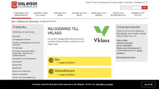 
                            6. Inloggning till Vklass - Gislaved.se