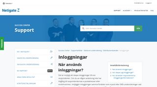 
                            4. Inloggningar | Success Center | Netigate