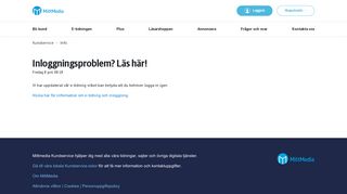 
                            4. Inloggningsproblem? Läs här! - MittMedia - Kundservice