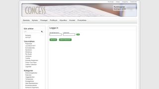 
                            4. Inloggningssida - Concess