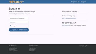 
                            7. Inloggningssida - Dating med VIPdaters