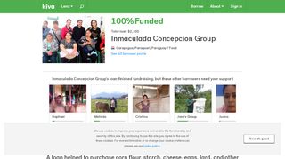 
                            8. Inmaculada Concepcion Group - Paraguay | Kiva