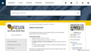 
                            11. Inmate Visitation | Bexar County, TX - Official Website
