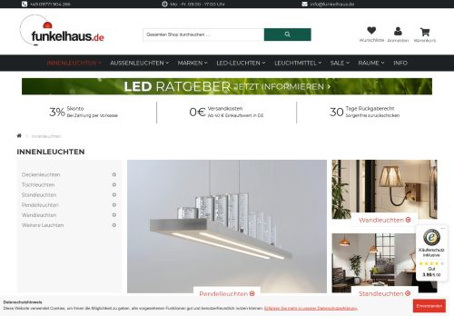 
                            3. Innenleuchten kaufen – jetzt online bei Funkelhaus.de
