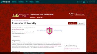 
                            11. Innerstar University | American Girl Wiki | FANDOM powered by Wikia