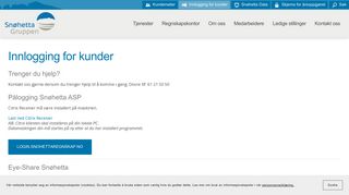 
                            8. Innlogging for kunder — Snøhetta Gruppen