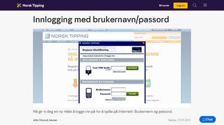 
                            8. Innlogging med brukernavn/passord - Norsk Tipping