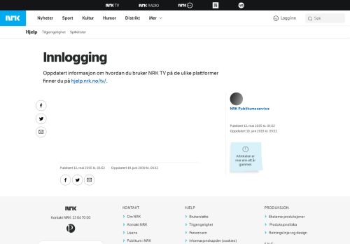 
                            7. Innlogging - NRK
