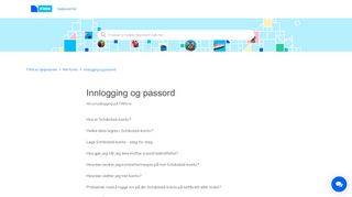 
                            3. Innlogging og passord – FINN.no hjelpesenter