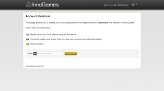 
                            2. InnoGames - Account deletion - Start