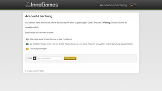 
                            1. InnoGames - Account Löschung - Start