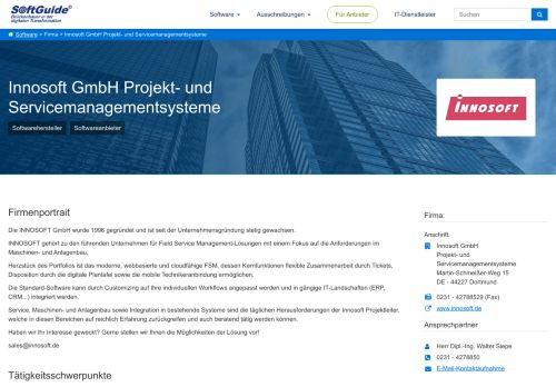 
                            9. Innosoft GmbH Projekt- und Servicemanagementsysteme, Dortmund ...