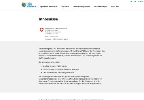 
                            9. Innosuisse - Swiss Food Research