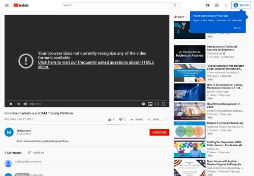 
                            1. Innovate markets is a SCAM Trading Platform - YouTube