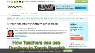 
                            12. Innovate My School - How teachers can use Duolingo to teach Spanish