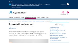
                            7. INNOVATIONSFONDEN | Region Stockholm Innovation - SLL Innovation