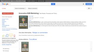 
                            10. Innovative B2B Marketing: New Models, Processes and Theory - Résultats Google Recherche de Livres