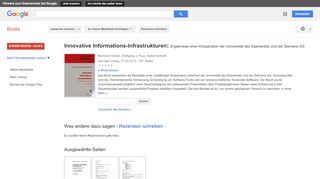 
                            9. Innovative Informations-Infrastrukturen: Ergebnisse einer ...