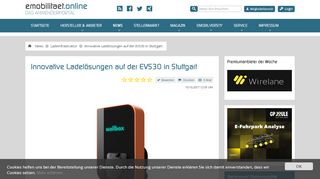 
                            11. Innovative Ladelösungen auf der EVS30 in Stuttgart - emobilitaet.online