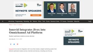 
                            11. Innovid Integrates Jivox into Omnichannel Ad Platform ...