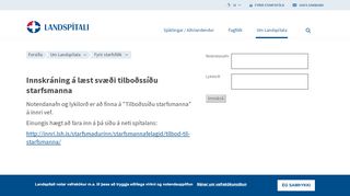 
                            4. Innskráning á tilboðssíðu starfsmanna - Landspítali