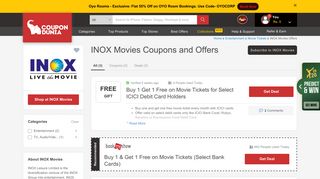 
                            11. INOX Coupons, Offers: Buy 1 Get 1 Free, February 2019 - CouponDunia