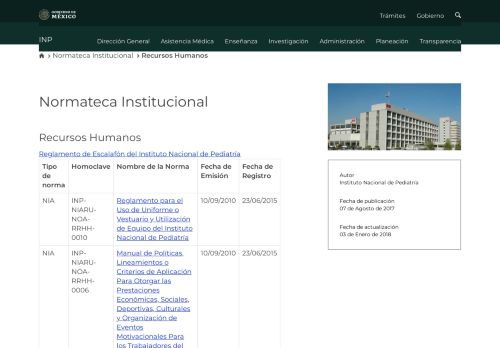
                            4. INP - Normateca Institucional - Recursos Humanos