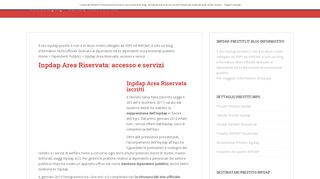 
                            8. Inpdap Area Riservata: Accesso e Servizi - Prestiti Inpdap