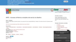 
                            4. INPS - Accesso all'elenco completo dei servizi al cittadino | Linea Amica