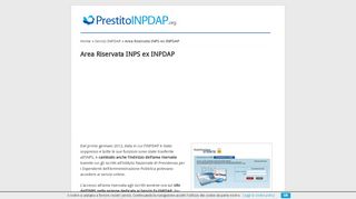 
                            7. INPS ex INPDAP Area Riservata Iscritti - Prestito INPDAP