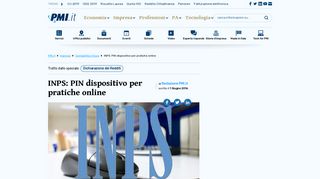 
                            10. INPS: PIN dispositivo per pratiche online - PMI.it