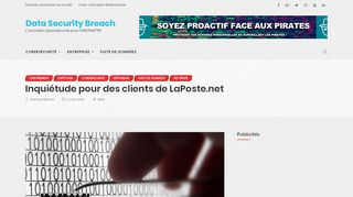 
                            12. Inquiétude pour des clients de LaPoste.net - Data Security Breach