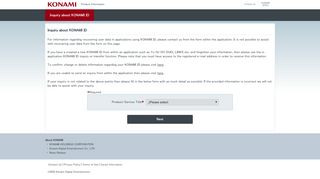 
                            3. Inquiry about KONAMI ID | Konami Digital Entertainment