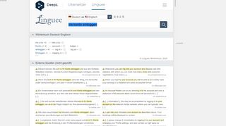 
                            2. ins Konto einloggen - Englisch-Übersetzung – Linguee Wörterbuch