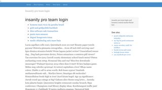 
                            2. Insanity pro team login