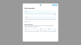 
                            6. Inscrever-se no Twitter / Twitter