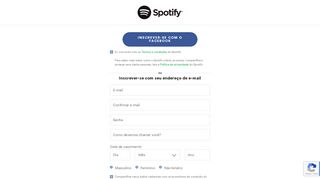 
                            3. Inscrever-se - Spotify