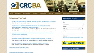 
                            5. Inscrição Eventos - CRCBA - Conselho Regional de Contabilidade do ...