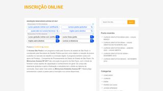 
                            7. INSCRIÇÃO MINICURSOS ACESSA SP 2017 - inscrição online